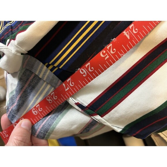 Vtg Gulf Traders Shirt Mens Large Striped Long Sleeve Button Up 90s Retro - Picture 7 of 7